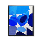 mid century modern organic blue 2 Framed Canvas Print Gallery Image 8