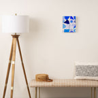 mid century modern organic blue Canvas Print Gallery Image 2