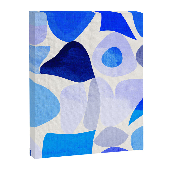 mid century modern organic blue Canvas Print Gallery Image 1