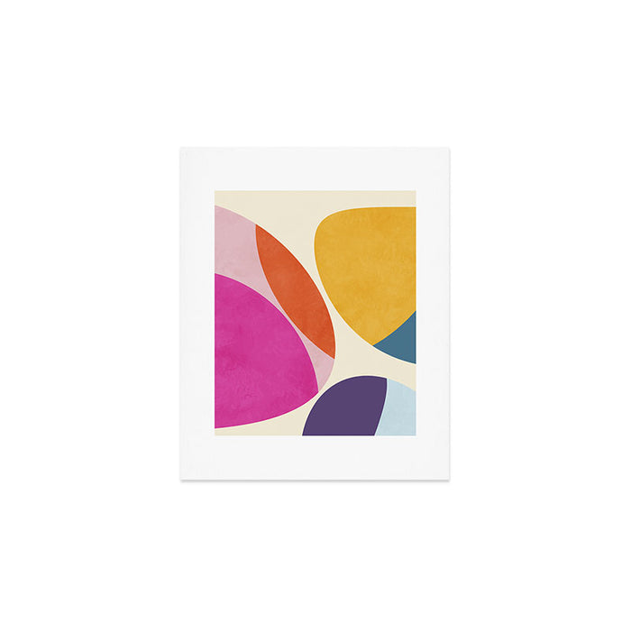 mid century modern semi-circles Art Print Gallery Image 1