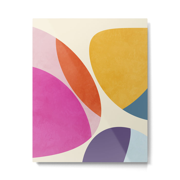 mid century modern semi-circles Metal Print Gallery Image 1