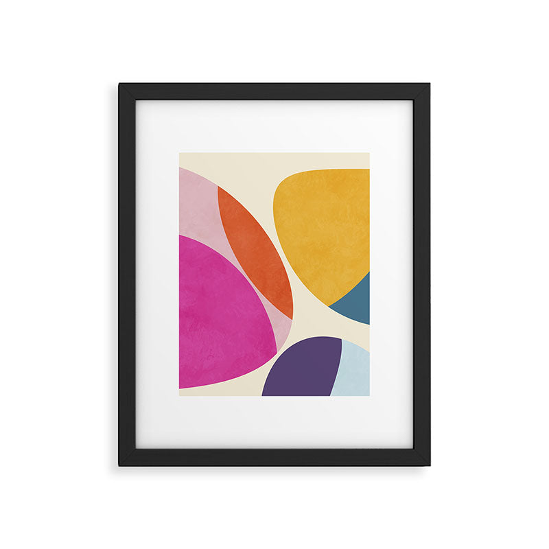 mid century modern semi-circles Framed Art Print Gallery Image 6
