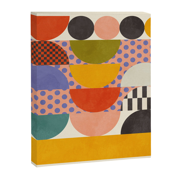 mid century modern shapes 6 22 Canvas Print Gallery Image 1
