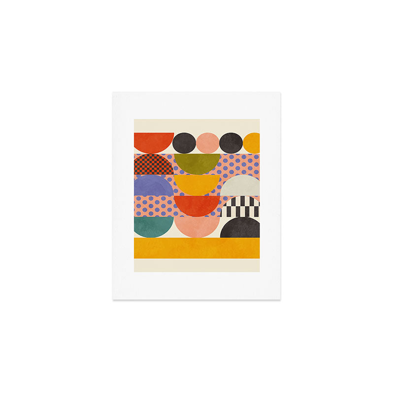 mid century modern shapes 6 22 Art Print Gallery Image 1