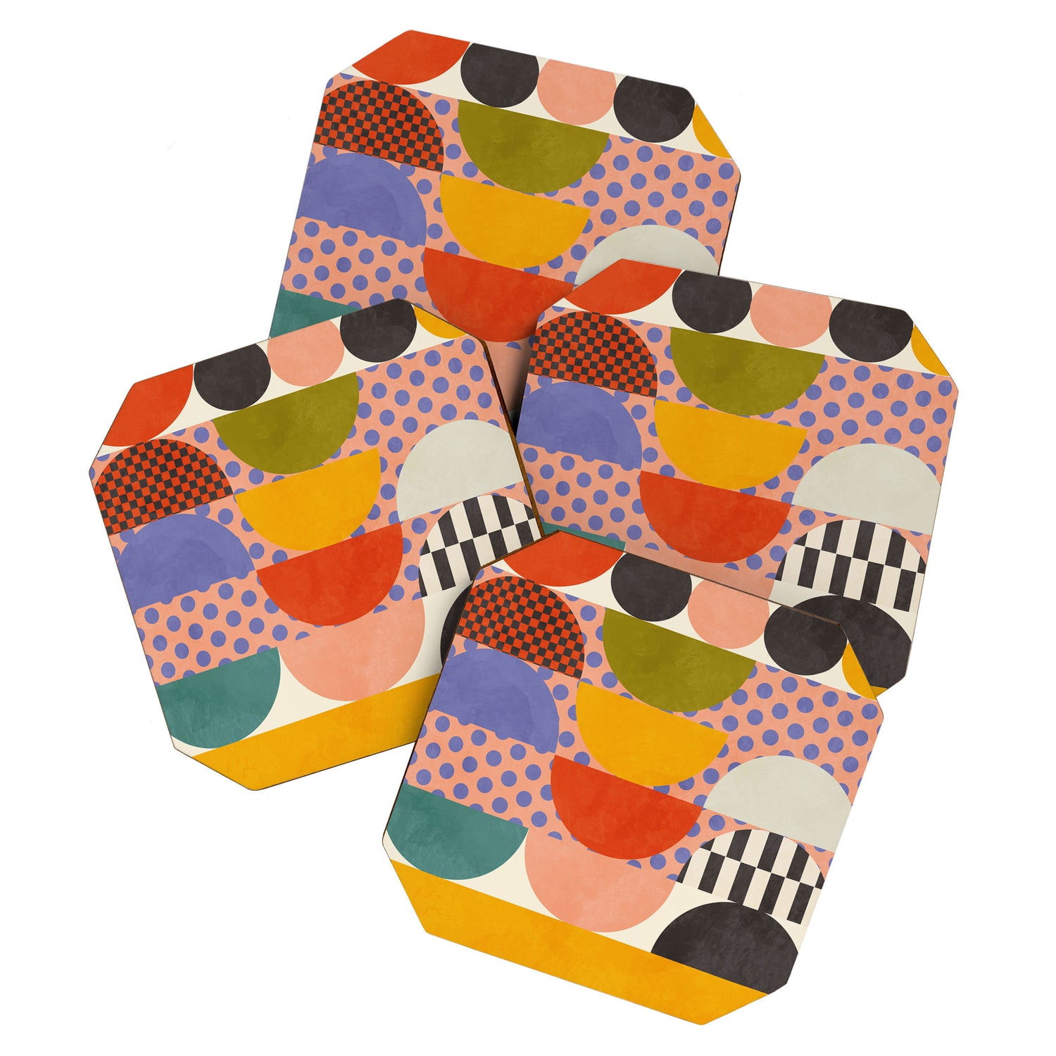 mid century modern shapes 6 22 Coaster Gallery Image 1