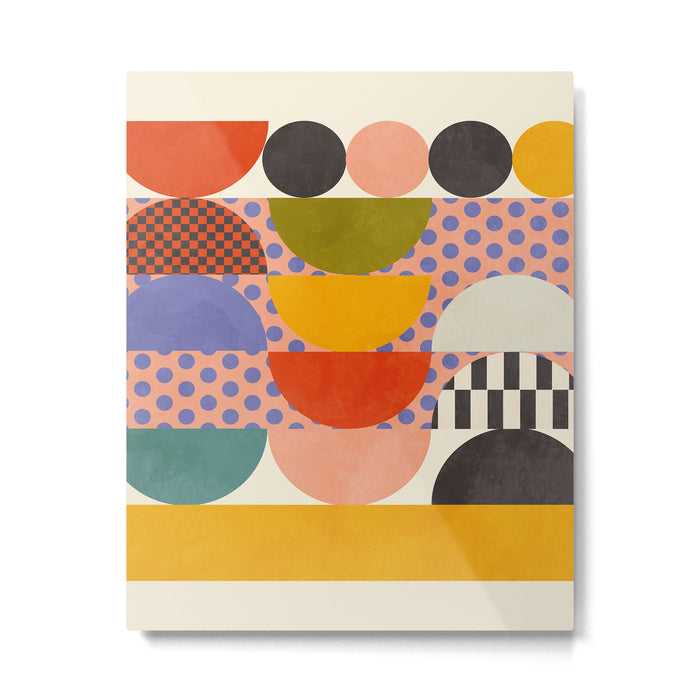 mid century modern shapes 6 22 Metal Print Gallery Image 1