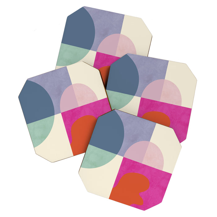 mid century modern shapes Coaster Gallery Image 1