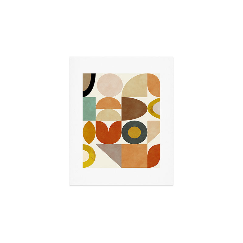 mid century modern spring abstract collection 1 Art Print Gallery Image 1