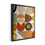 mid century modern spring abstract collection 1 Framed Canvas Print Gallery Image 2