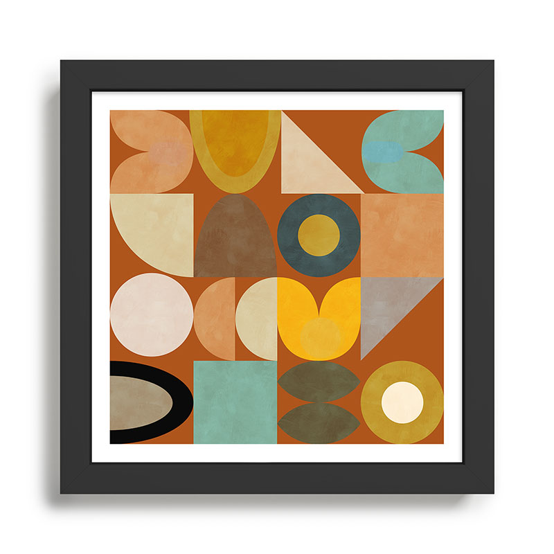 mid century modern spring abstract collection 3 Framed Art Print Gallery Image 1