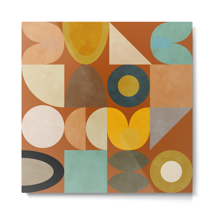 mid century modern spring abstract collection 3 Metal Print Gallery Image 1