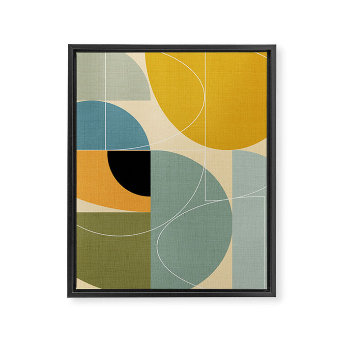 mid century modern winter 1 Framed Canvas Print Gallery Image 1
