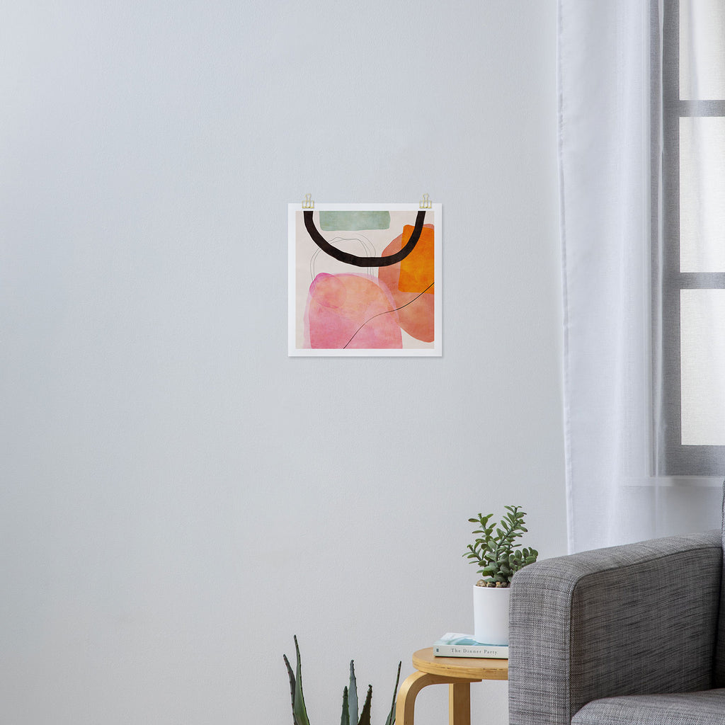 mid century organic shapes spring 21 /3 Art Print Gallery Image 3