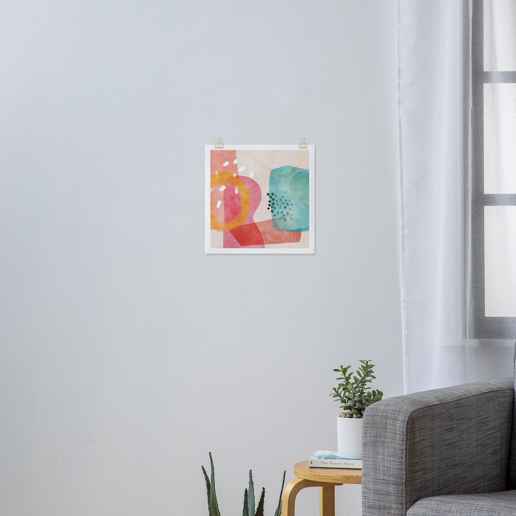 mid century organic shapes spring 21 Art Print Gallery Image 3