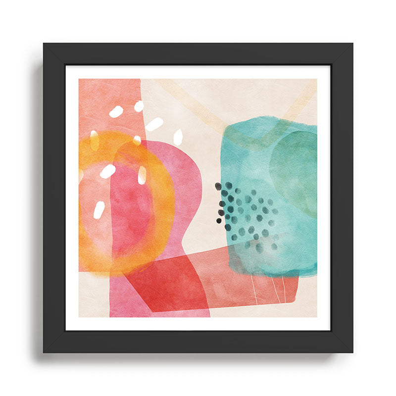 mid century organic shapes spring 21 Framed Art Print Gallery Image 1