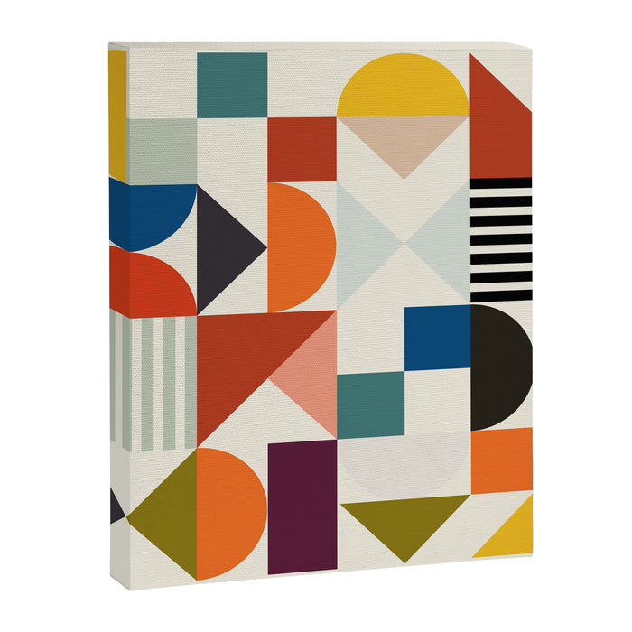 mid century retro shapes geometric Canvas Print Gallery Image 1