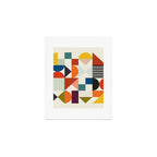 mid century retro shapes geometric Art Print Gallery Image 1