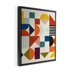 mid century retro shapes geometric Framed Canvas Print Gallery Image 2