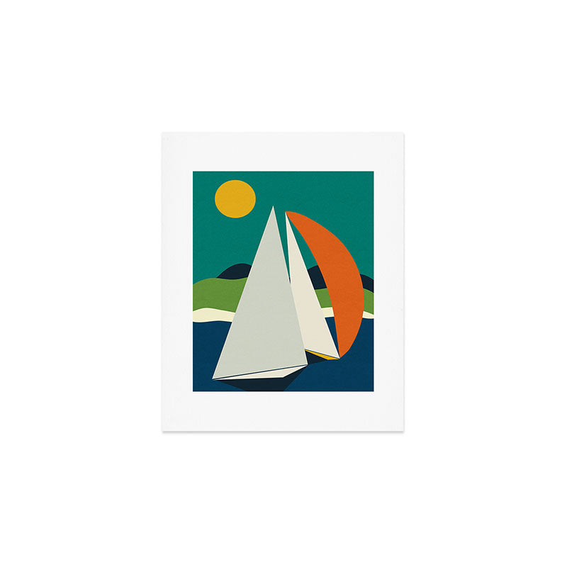 mid century sails Art Print Gallery Image 1
