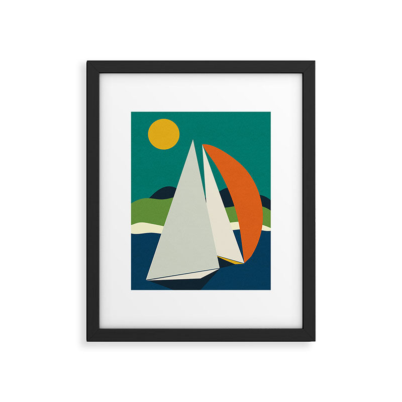 mid century sails Framed Art Print Gallery Image 5