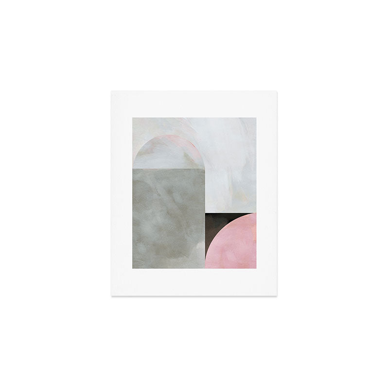 mid century scandi winter painted Art Print Gallery Image 1