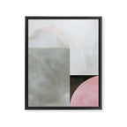 mid century scandi winter painted Framed Canvas Print Gallery Image 6