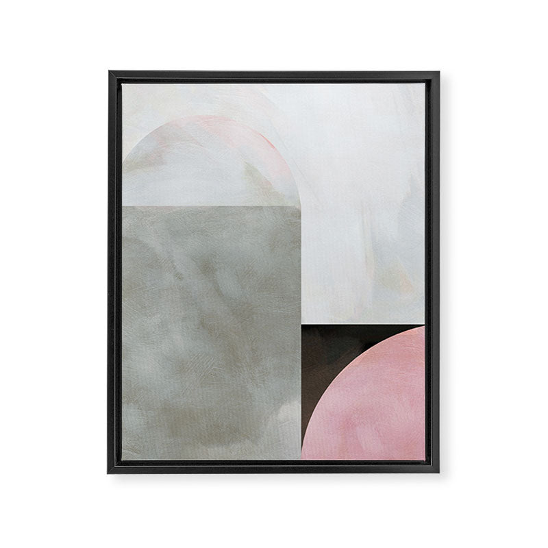 mid century scandi winter painted Framed Canvas Print Gallery Image 6