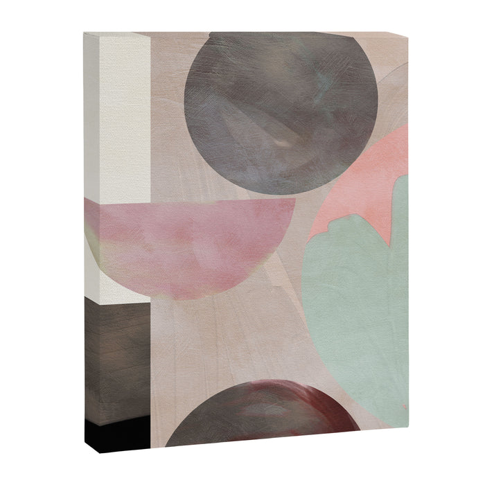 mid century scandi winter shapes painted 3 Canvas Print Gallery Image 1