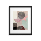 mid century scandi winter shapes painted 3 Framed Art Print Gallery Image 5