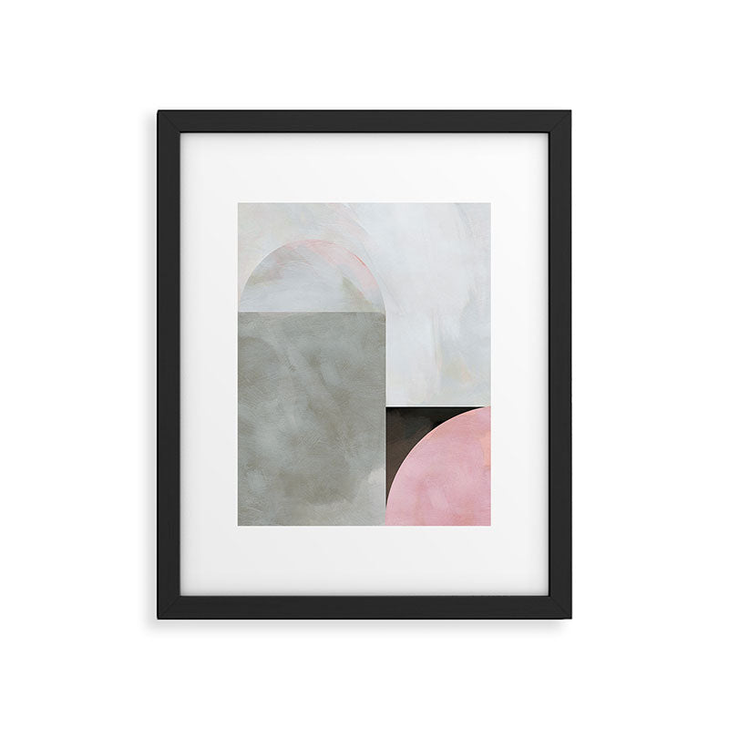 mid century scandi winter painted Framed Art Print Gallery Image 5