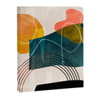 mid century shapes abstract painting Canvas Print Gallery Image 8