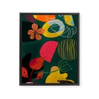mid century shapes garden party 3 Framed Canvas Print Gallery Image 6