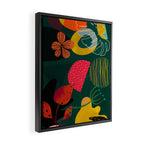mid century shapes garden party 3 Framed Canvas Print Gallery Image 2