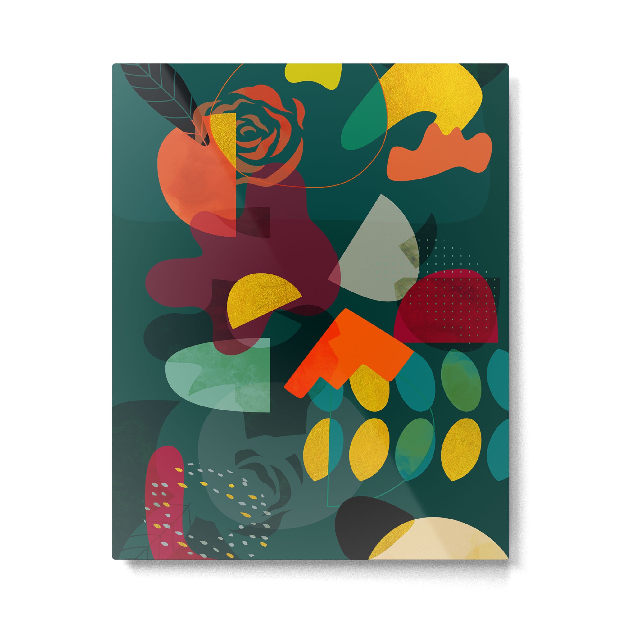 mid century shapes garden party 4 Metal Print Gallery Image 4