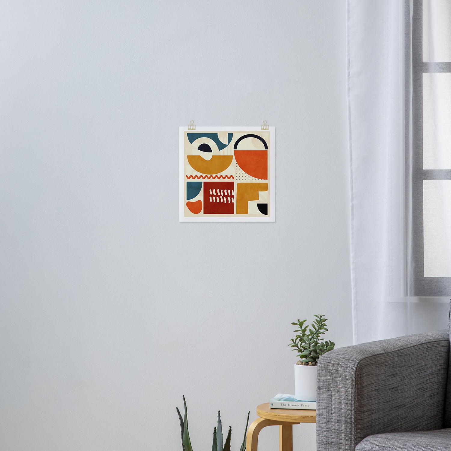 mid century shapes geometric abstract color 2 Art Print Gallery Image 3