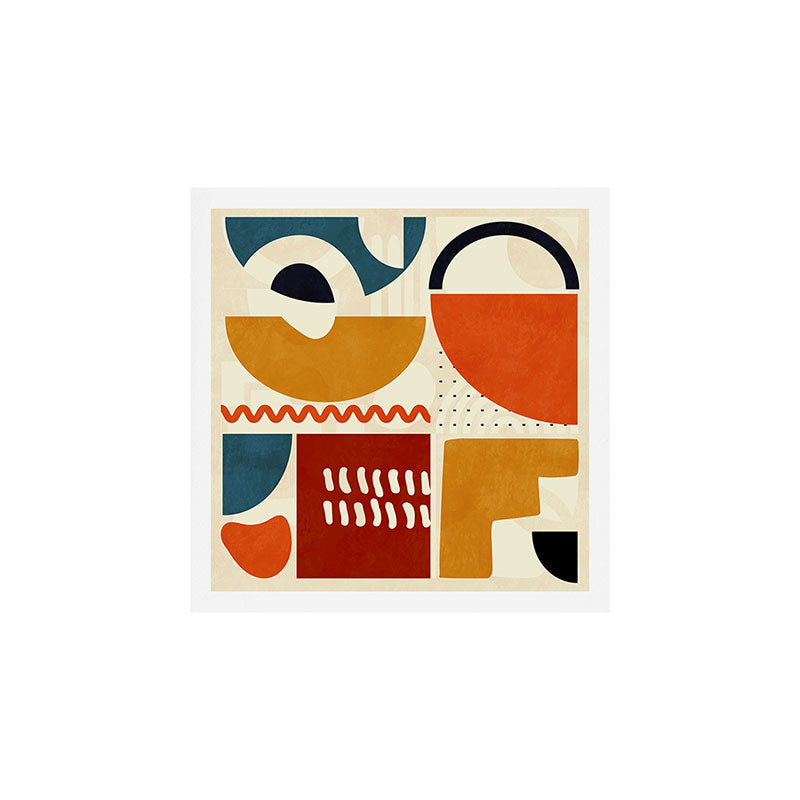 mid century shapes geometric abstract color 2 Art Print Gallery Image 1