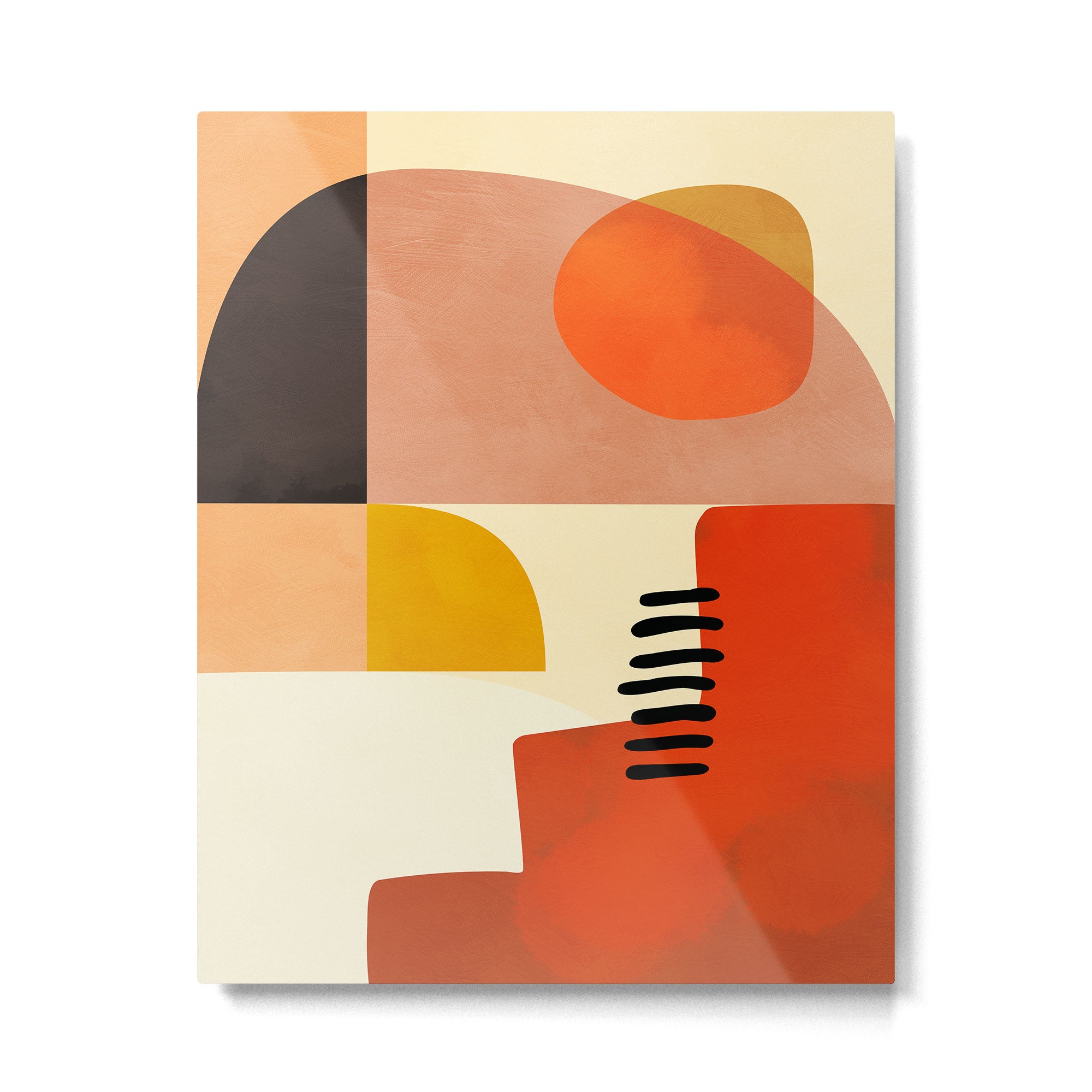 mid century shapes moon Metal Print Gallery Image 4