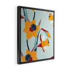 Mid Century spring floral Framed Canvas Print Gallery Image 2