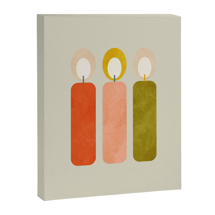 mid century xmas contemporary candle Canvas Print Gallery Image 1