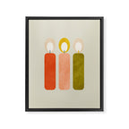 mid century xmas contemporary candle Framed Canvas Print Gallery Image 8