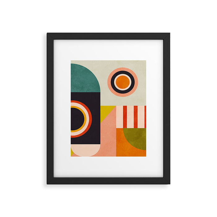 mid mod minimal 3 Framed Art Print Gallery Image 1