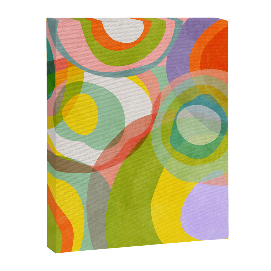 mid mod organic shapes abstract summer Canvas Print Gallery Image 8