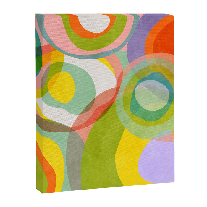 mid mod organic shapes abstract summer Canvas Print Gallery Image 1