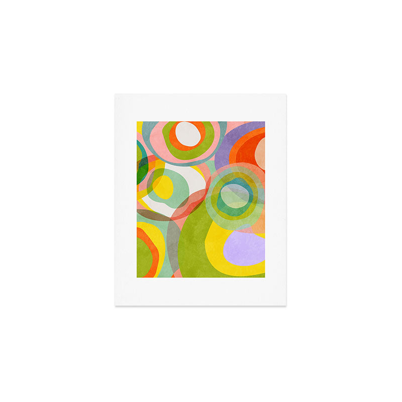 mid mod organic shapes abstract summer Art Print Gallery Image 1