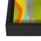 mid mod organic shapes abstract summer Framed Canvas Print Gallery Image 3