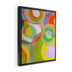mid mod organic shapes abstract summer Framed Canvas Print Gallery Image 2