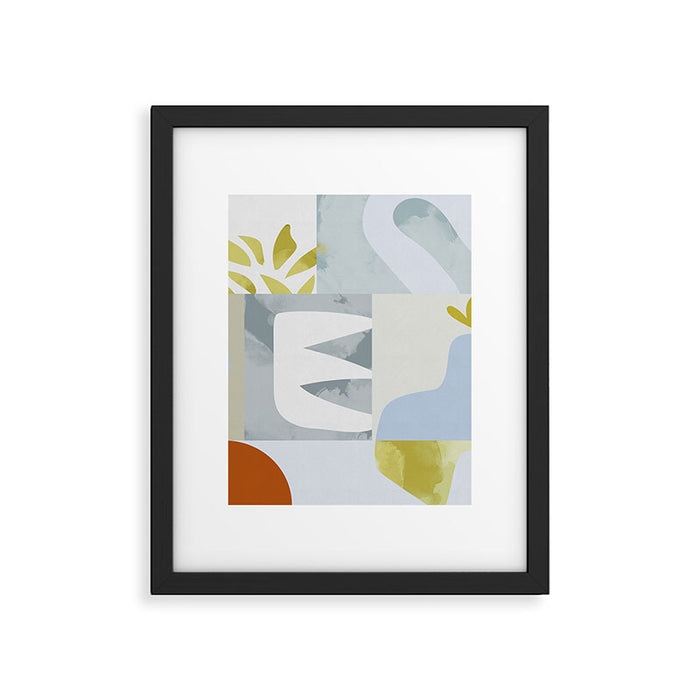 mid mod pastel 2 Framed Art Print Gallery Image 1