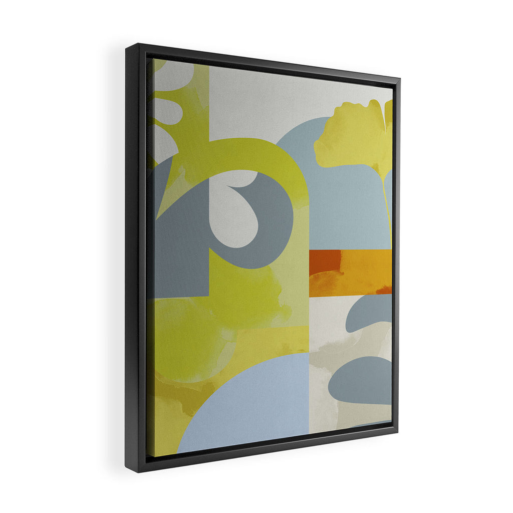 mid mod pastel 3 Framed Canvas Print Gallery Image 2