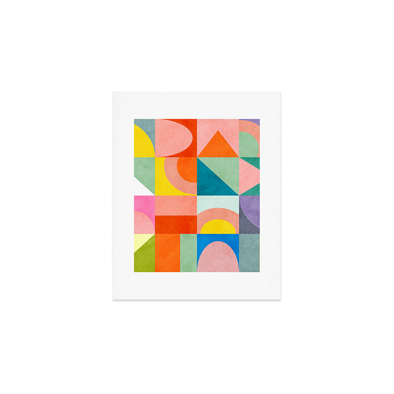 mid mod summer checkers Art Print Gallery Image 1