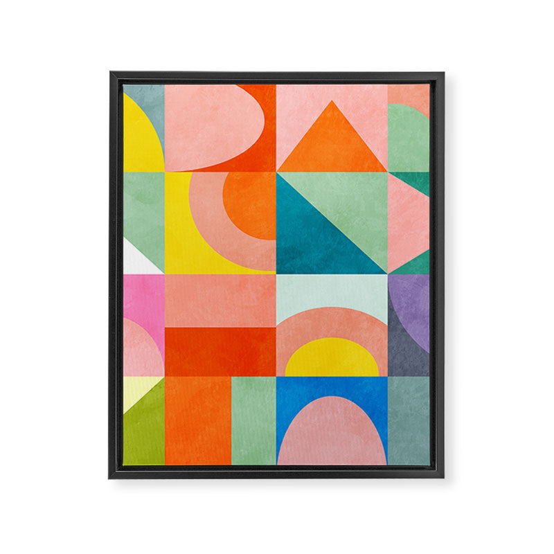 mid mod summer checkers Framed Canvas Print Gallery Image 8